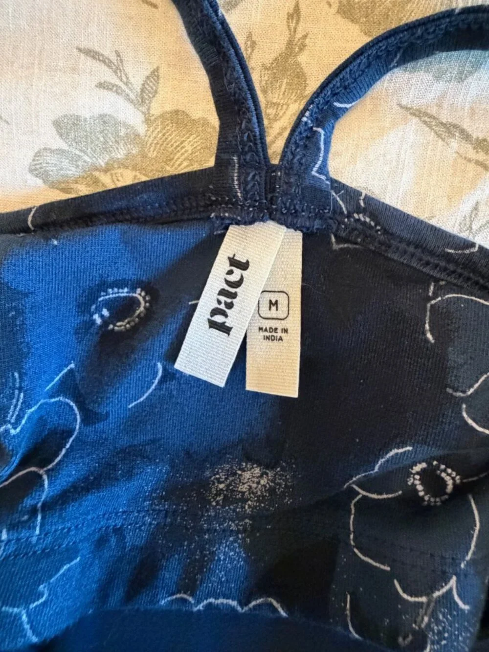 PACT Organic Fit and Flare Midi Dress, Size Medium - Picture 4 of 4